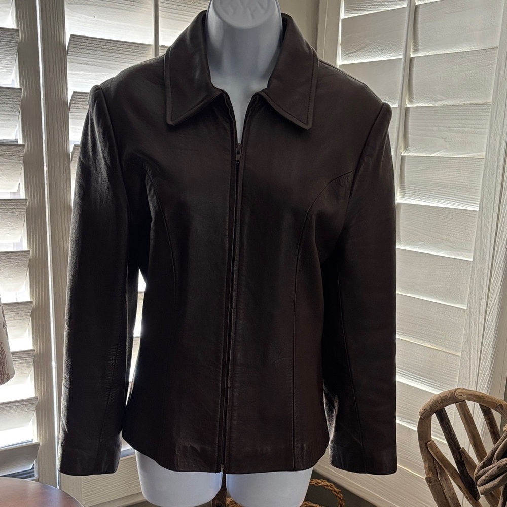 Women's Brown Genuine Leather Jacket